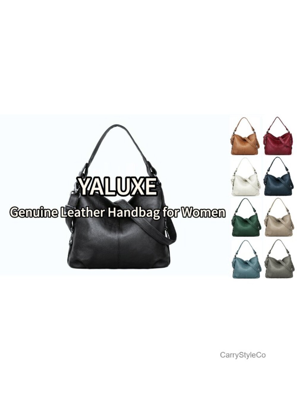Genuine Leather Hobo Bag Shoulder Crossbody Purse Tassel Large - Picture 6 of 6